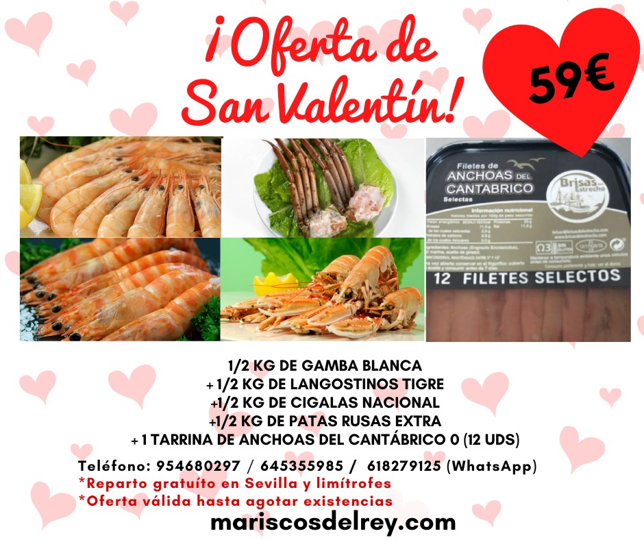 Oferta mariscada San Valentín